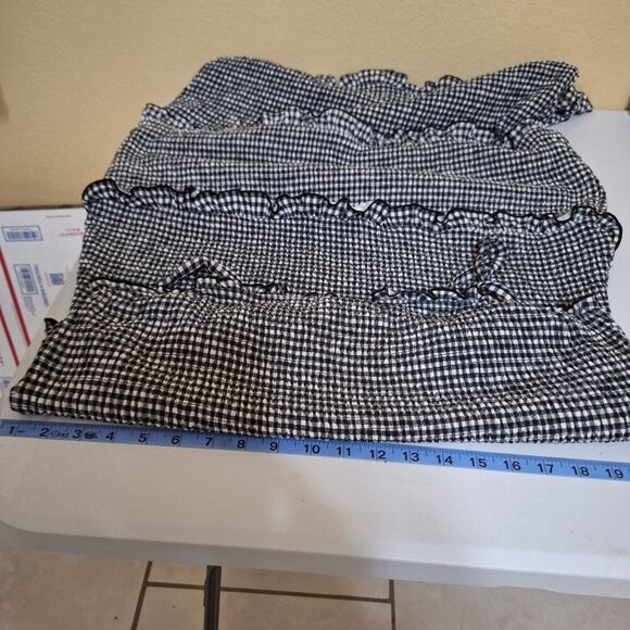 Fully Smocked Dress Ruffled Gingham Tiered Dress 3XL/3X Cottage Beach Coquett - Picture 6 of 11